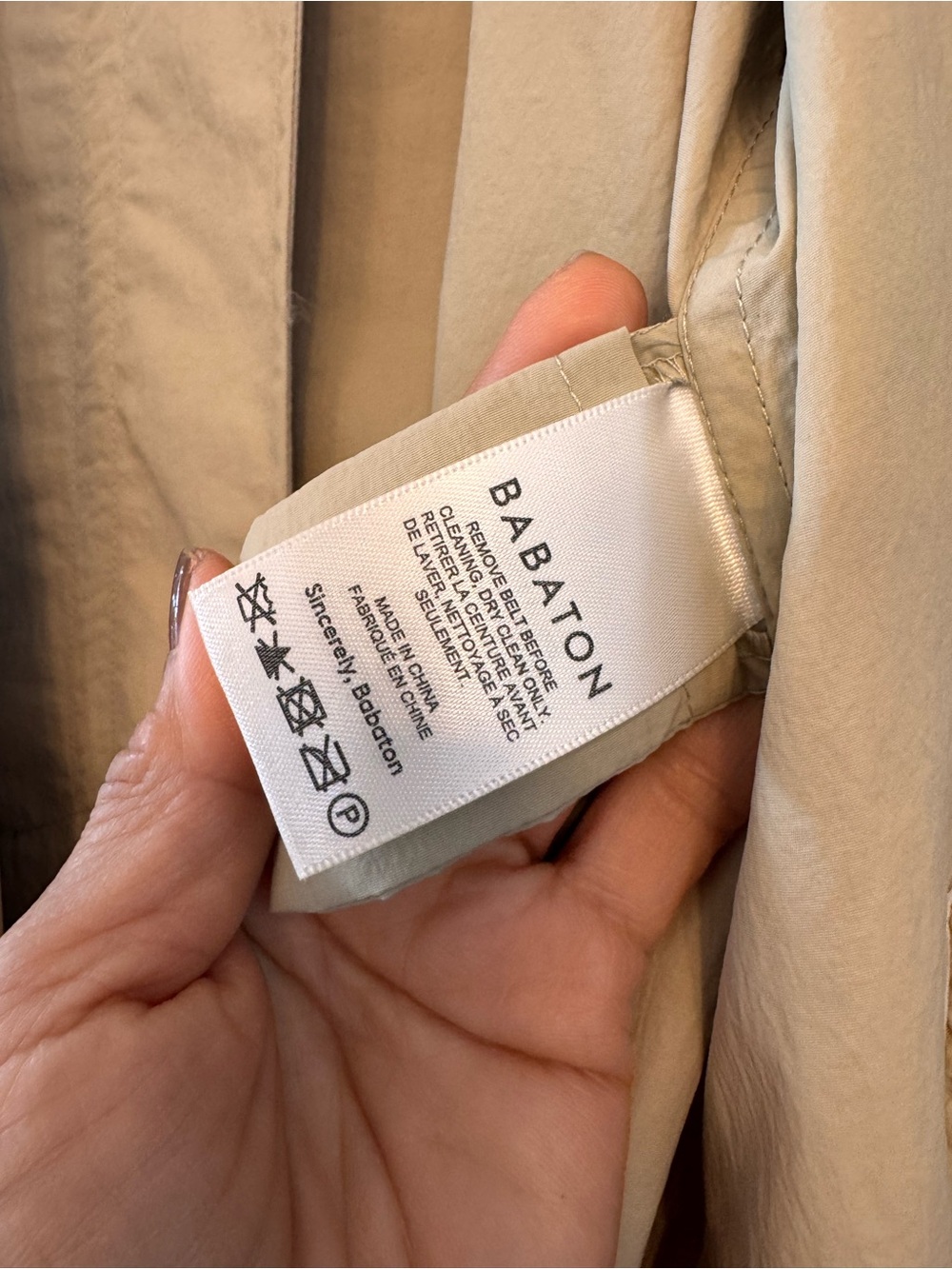 New - Aritzia Tan Long Double-Breasted Trench Coat - Picture 8 of 8